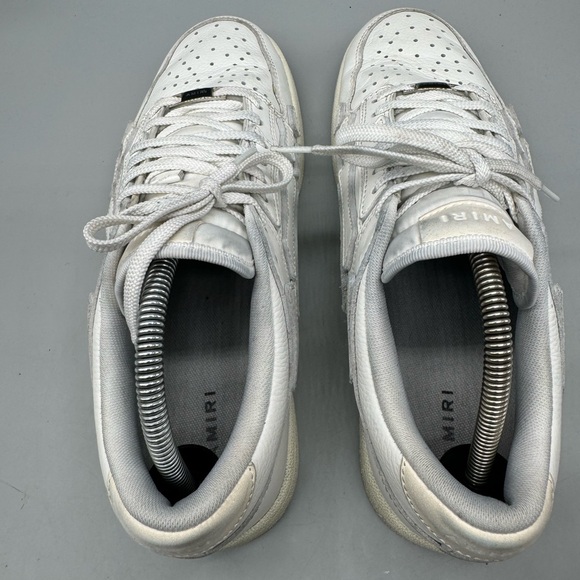 AMIRI Skel Top Low White Vintage Men Size 9 Sneakers Shoes - Picture 6 of 8